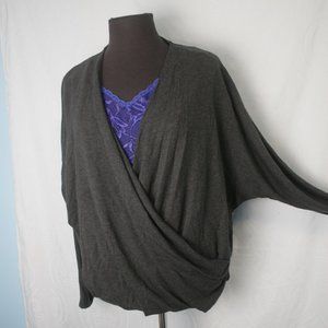 Grey Cross-Over Sweater